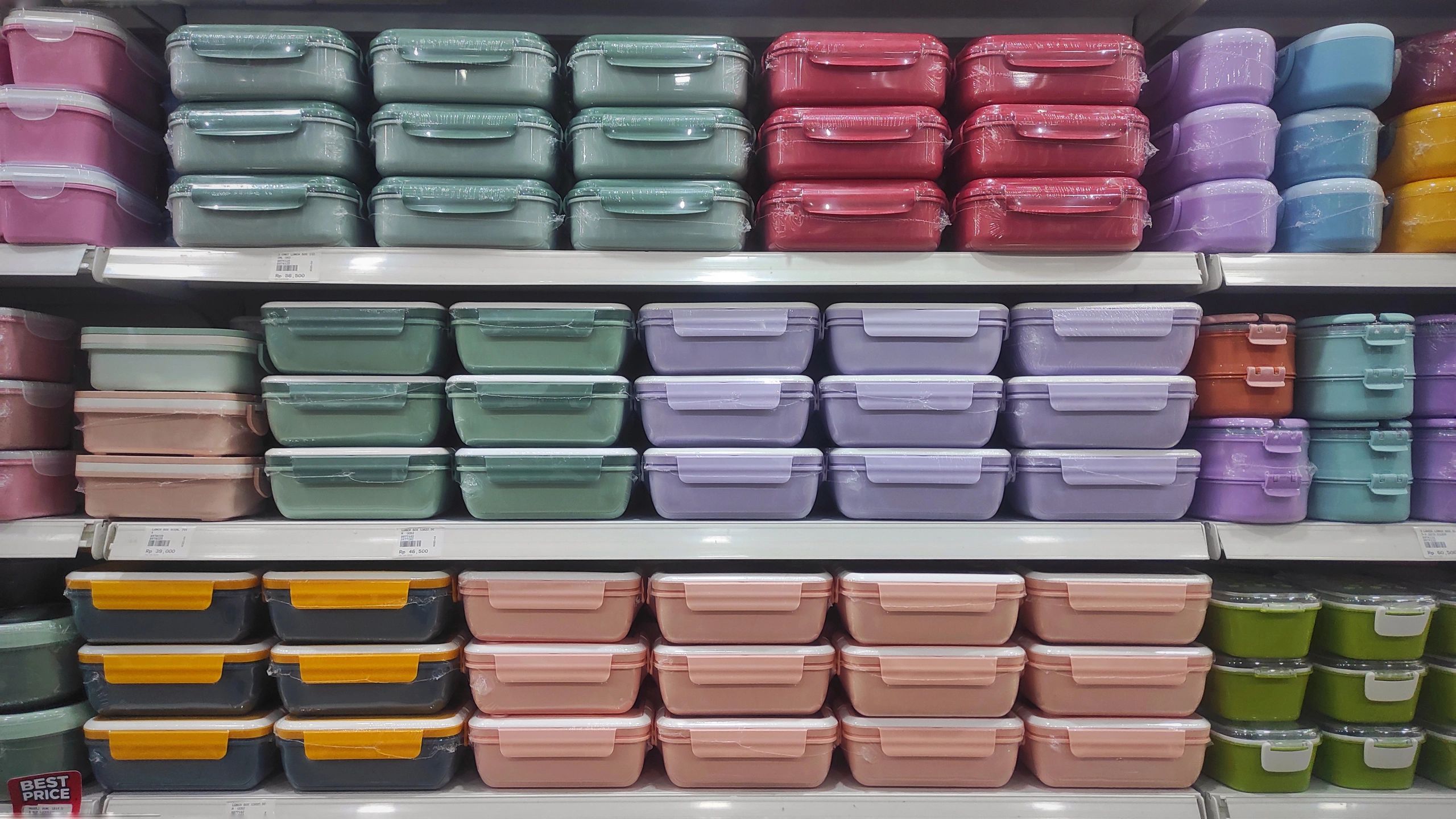 Plastic food storage containers with lids